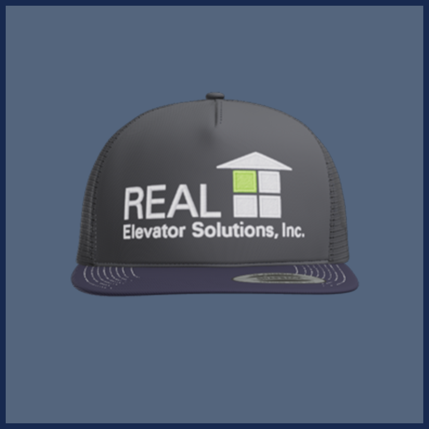 REAL Elevator Grey Branded Mesh Snapback Hat