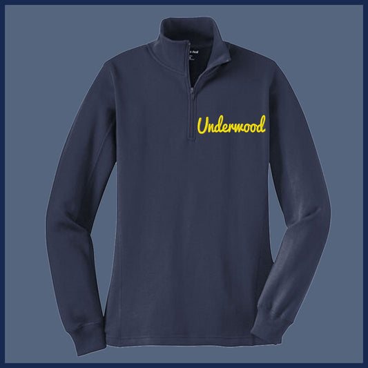 Underwood Embroidered Quarter-Zip Fleece – Ladies