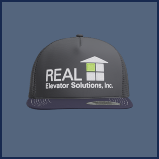 REAL Elevator Grey Branded Mesh Snapback Hat