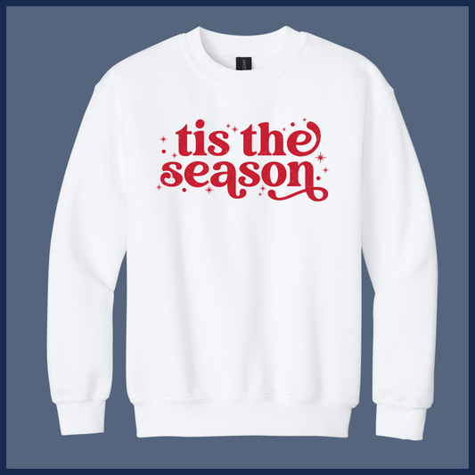 Retro ’Tis the Season Christmas Shirt – Vintage Style - Youth Crewneck