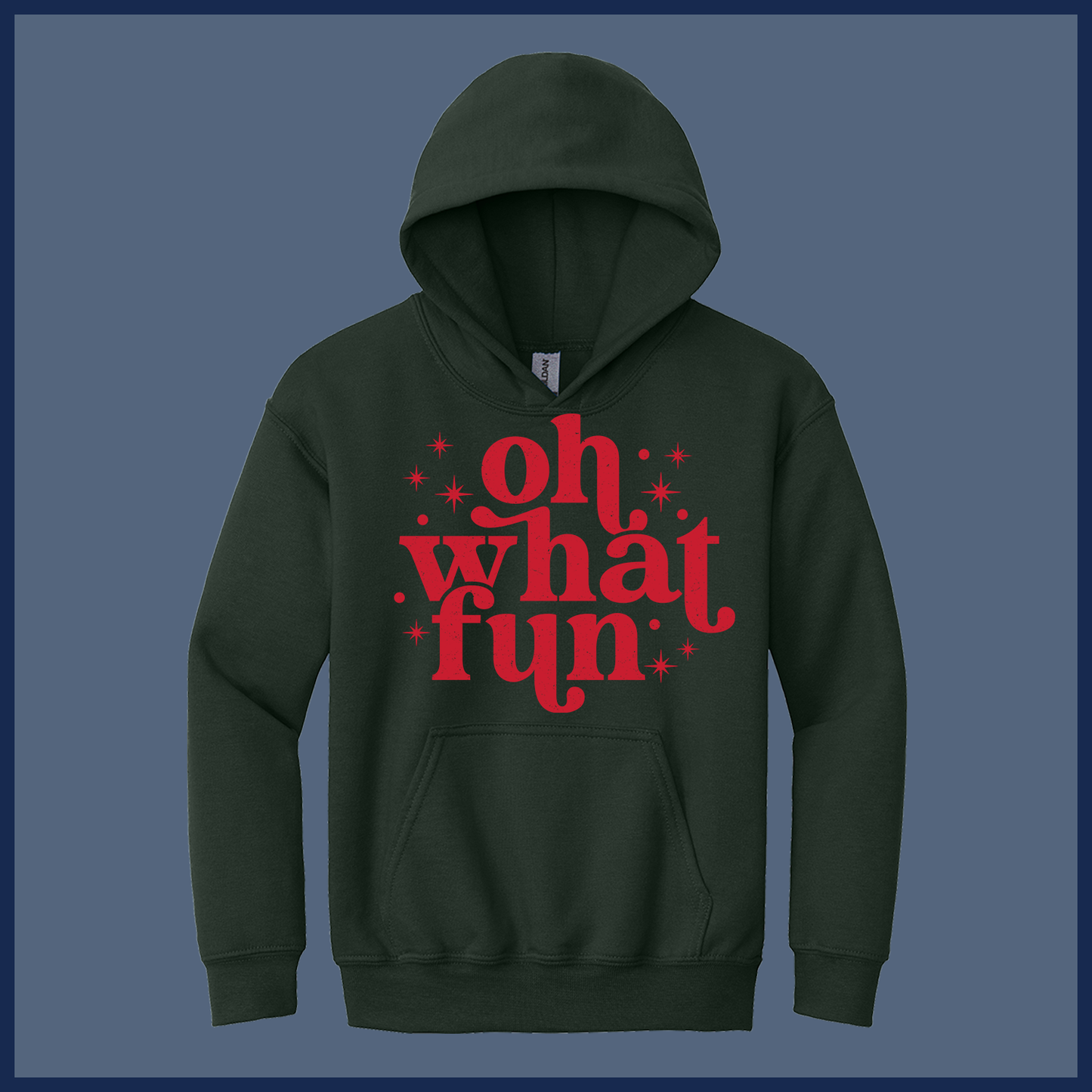 Retro Oh What Fun Holiday - Adult Hoodie